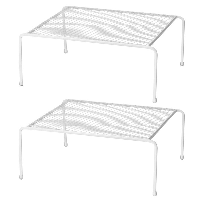 Kitchen Cupboard Organiser Pack Metal Wire Storage Shelfs Insert Rack for Kitchen Countertop, Pantry, Cabinet, Fridge: Default Title