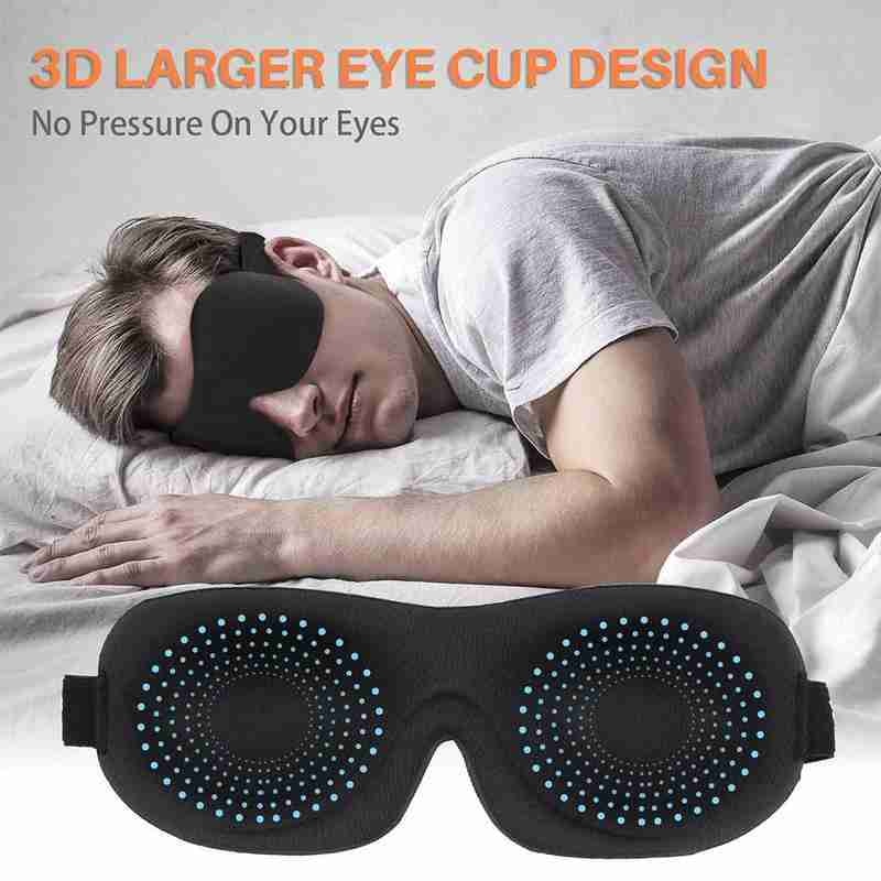 Smart Music Sleep Goggles Wireless Bluetooth 5.0 Travel Nap Deep Sleeping Eye Mask Headphone Built-in Speakers Mic Handsfree