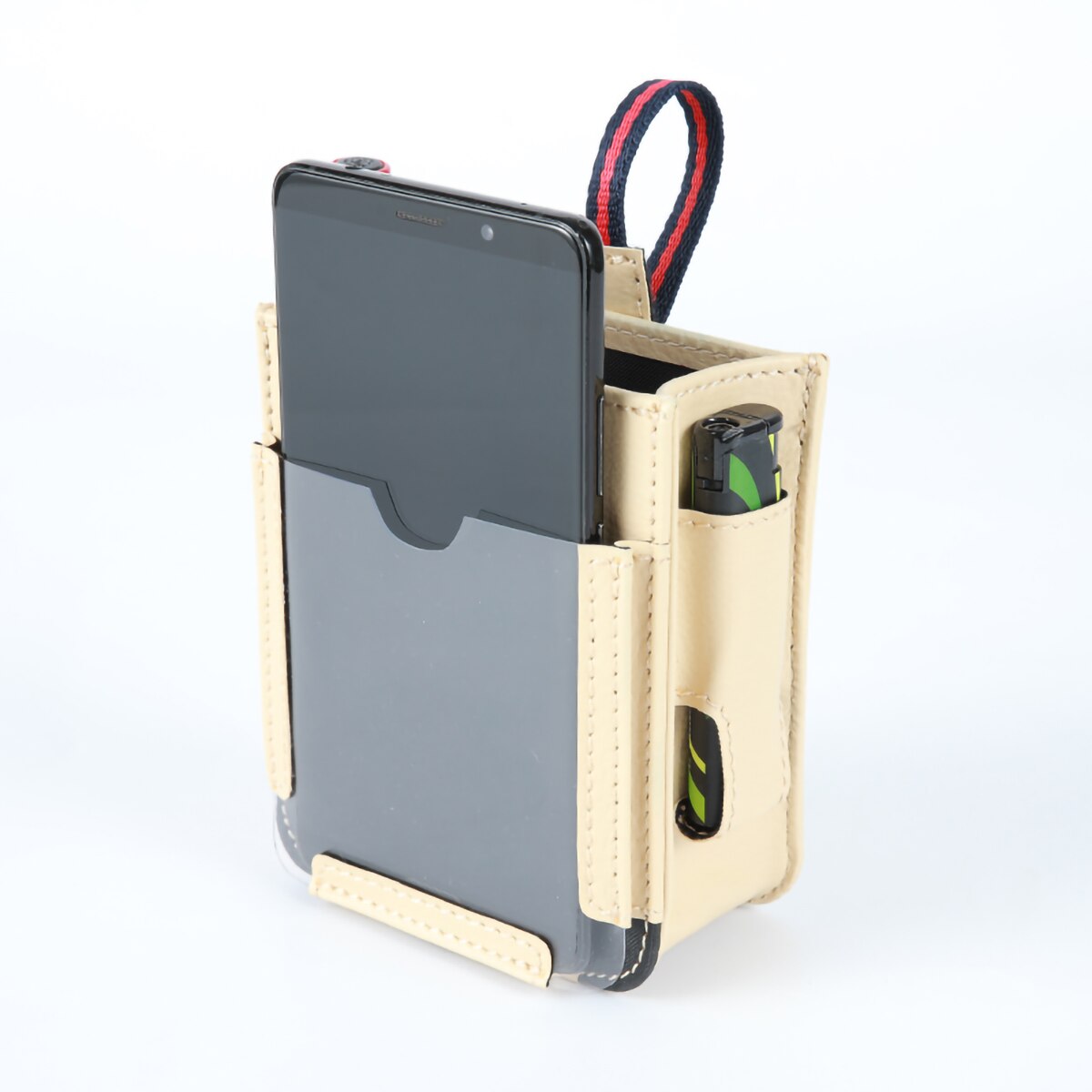 Car Air Outlet Pockets Car Multi-function Car Phone Storage Bag Hanging Bag Box For Car Interior Accessories: beige