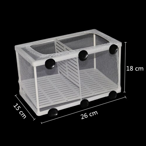 Aquarium Water Isolatie Netwerk Hangende Vis Fokken Fokken Isolatie Box Aquarium Aquarium Accessoire Twee Grootte Optioneel 1Pc: WHITE