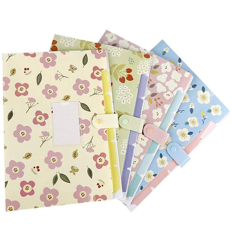 4PCS Expanding File Folder Expandable Filing Organizer 8 Pockets Accordion Document Folder Expanding Letter Organizer