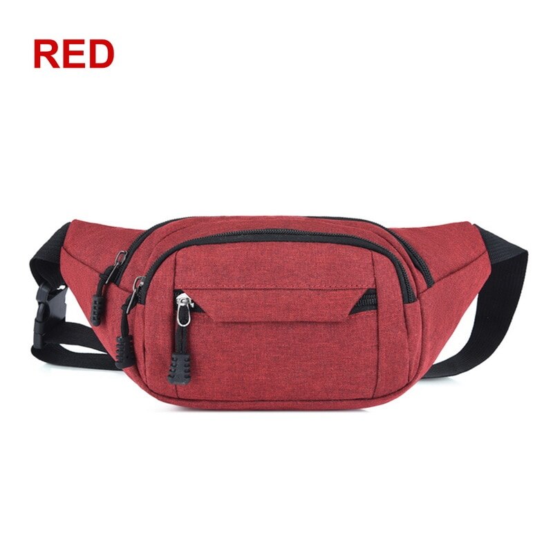 Männer Ich bin Freien Sport Schulter Taschen Taille Tasche Wasserdichte umhängetaschen für Männlichen USB Ladung Gürtel Tasche Reisen Pack: rot