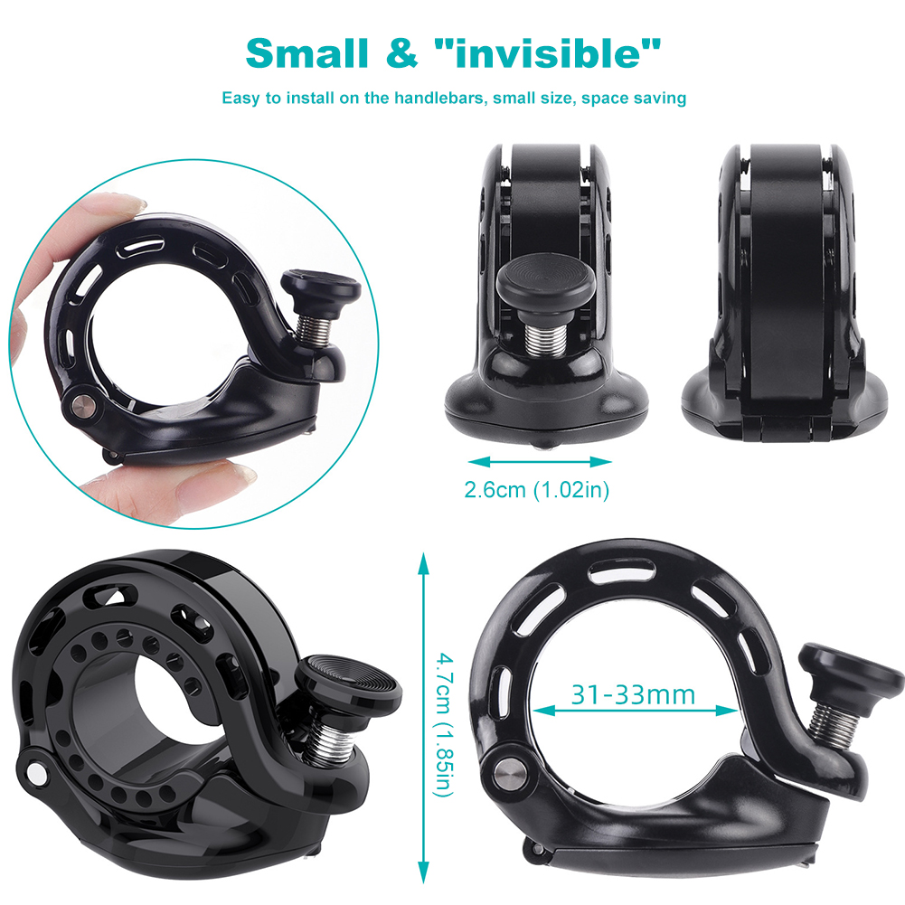 5-1 Juego de timbre de bicicleta para Apple AirTag aleación de aluminio MTB bocina de ciclismo antirrobo timbre de manillar de bicicleta para bicicleta de carretera Ebike MTB