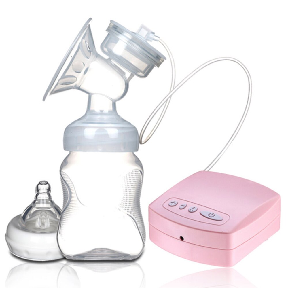 Breast Milk Pump Intelligent Automatic Electric Breast Pumps Nipple Suction Milk Pump Breast Feeding USB for Mother: Pink