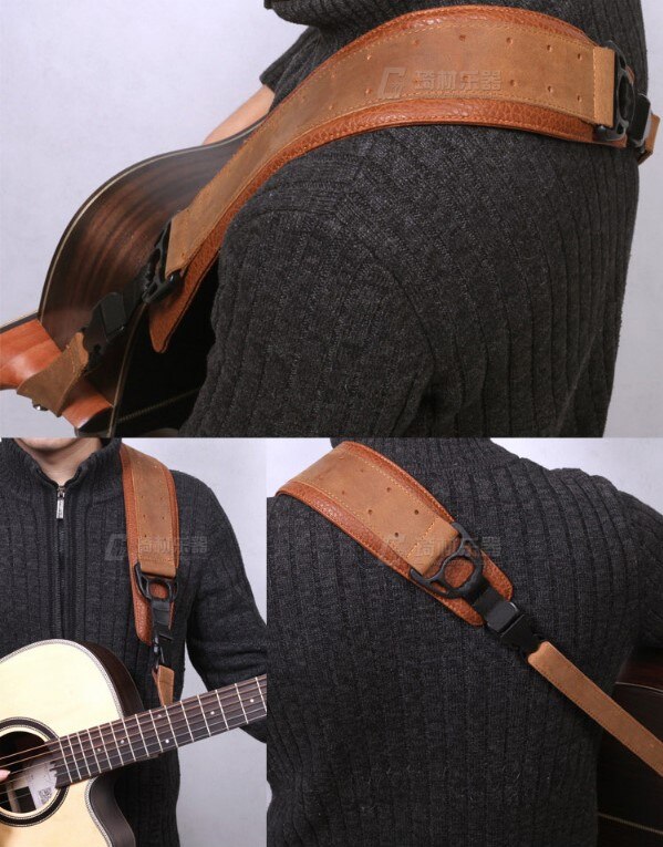 Pyloon Gitaar Dirigible Lederen Gitaarband Verstelbare Fit Akoestische/Elektrische Gitaar of Bas