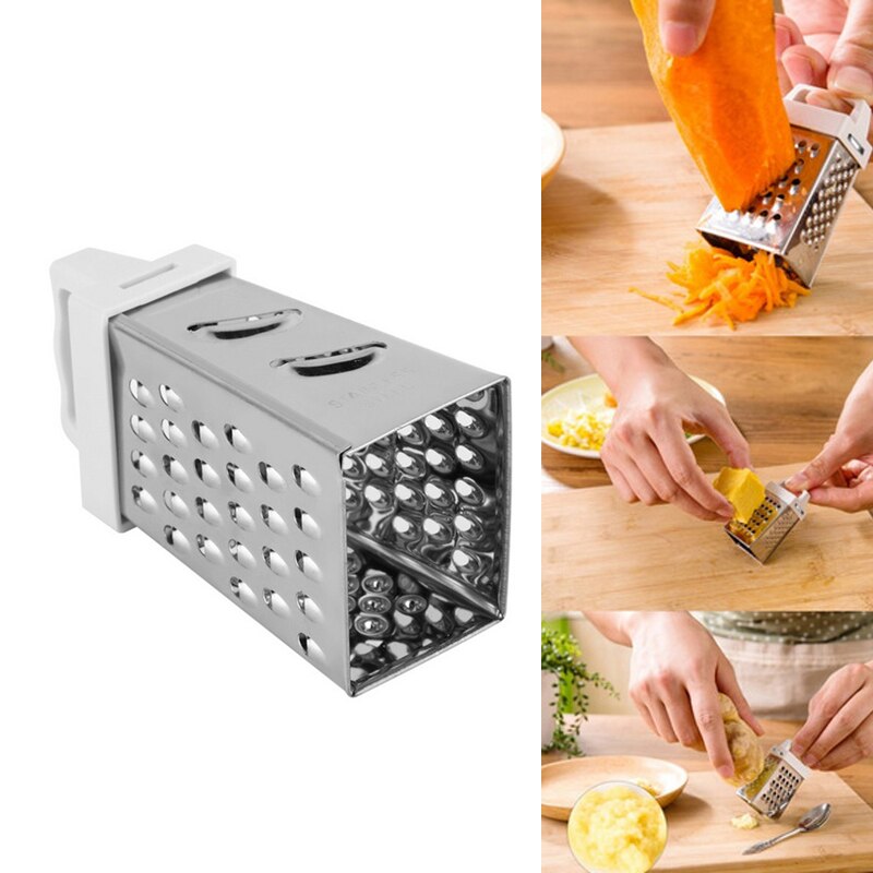 Stainless Steel 4 Sided Grater Cheese, Potatoes, Carrots Medium Coarse S