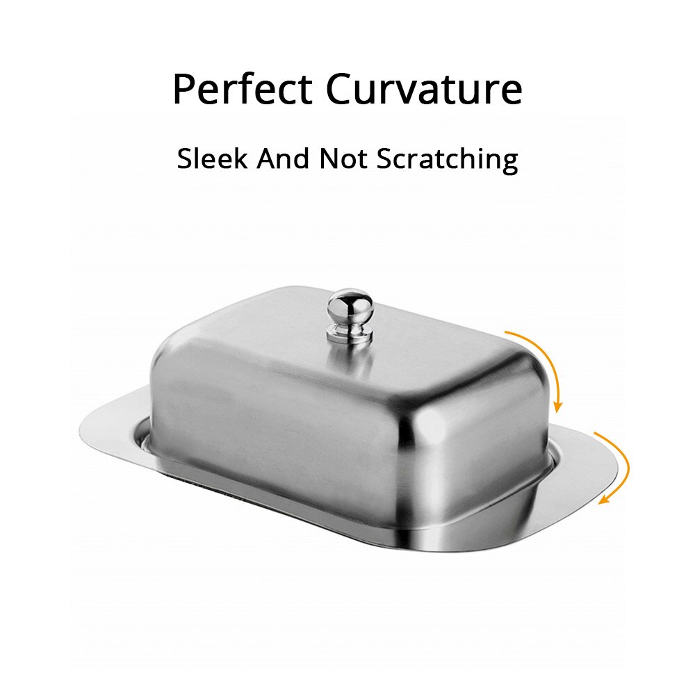 Butter Dish Stainless Steel Butter Dish With Lid Solid Cheese/Butter Container Butter Cheese Storage Box Kitchen Butter Dish Box