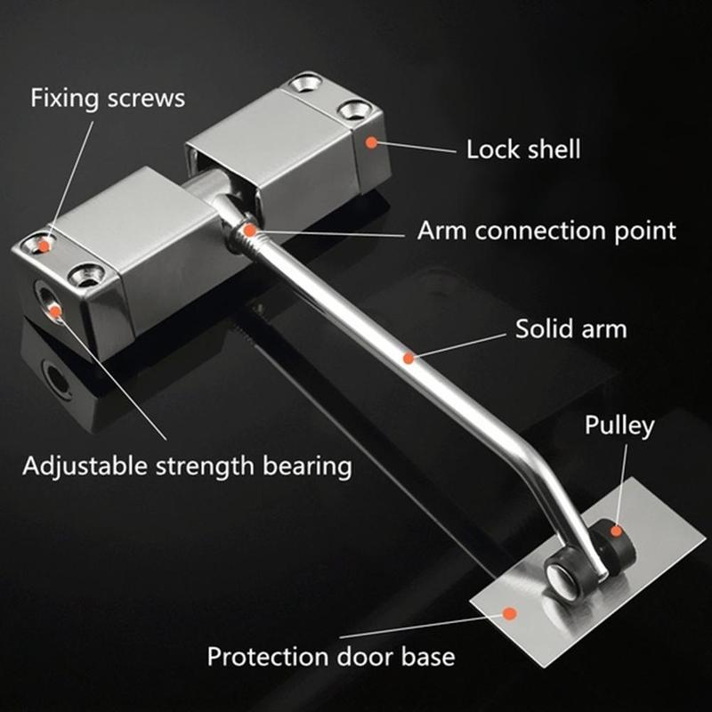 Eenvoudige Huishoudelijke Deurdranger, Onzichtbare Buffer Dichter, Lente-Deur Verstelbare Stille Dichter Automatische Deur G0Z6