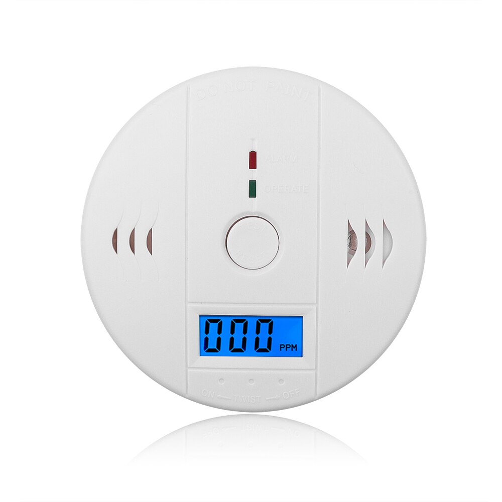 Home Security Independent CO Gas Sensor LCD Digital Screen Carbon Monoxide Environment Detector 85dB Automatic Toxic Gas Alarm: Default Title