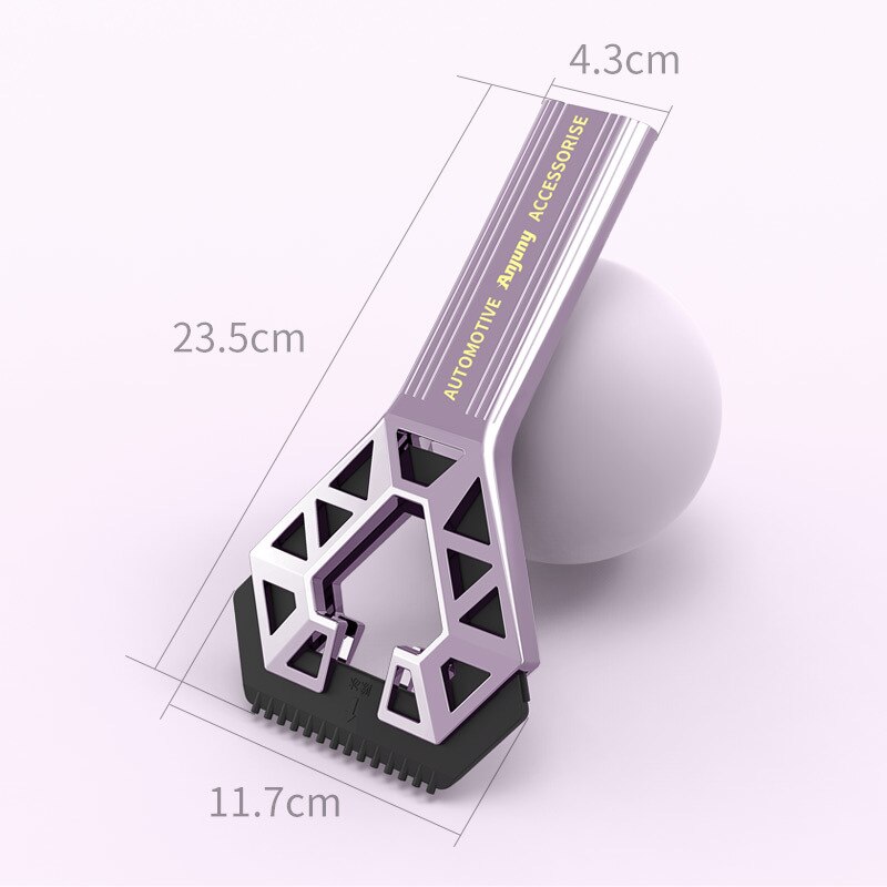 Car Snow Shovel 3in1 Ice Scraper Windshield Multifunctional Detachable Ice Breaker Winter Snow Brush Shovel Car Snow Remover: Single Head Purple