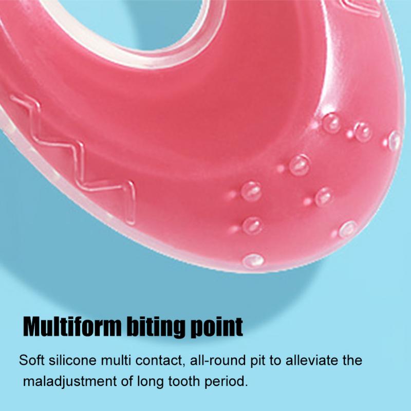 Baby Toothbrush Toddler Infant Soft Silicone With Baffle Gum Care Short Handle Toothbrush Baby Care Sppulies