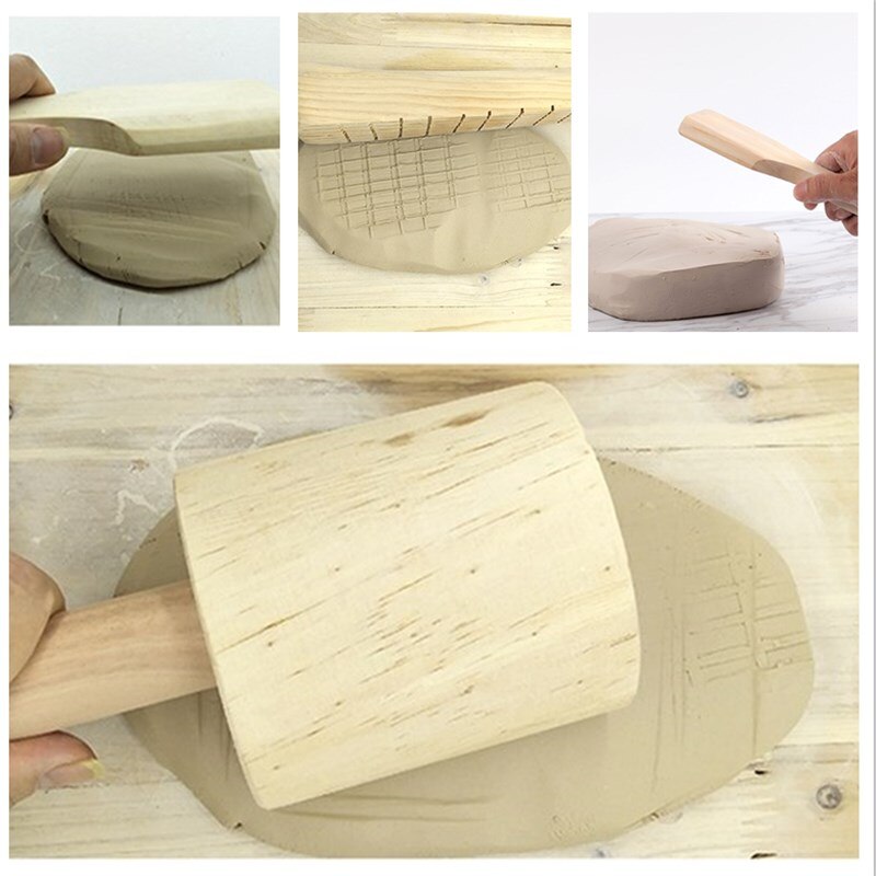 Panneau à claquettes en argile et bois massif, outil de moulage de pâte à poterie, bricolage