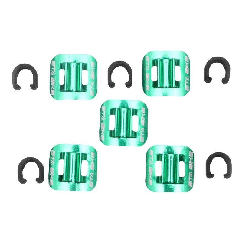 5 PCS Fiets Kabels Behuizing Bike Olie Buis Vaste Clips Fiets Remkabel Vaste Klem Conversie Zetel MTB: Green