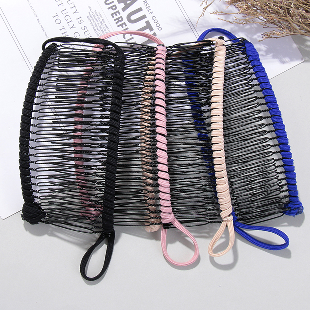 1PC Vintage Unisex Lazy Banana Combs Stretchable Metal Hairclip Head Massage Stretchable Comb Hair Styling Tool Acces