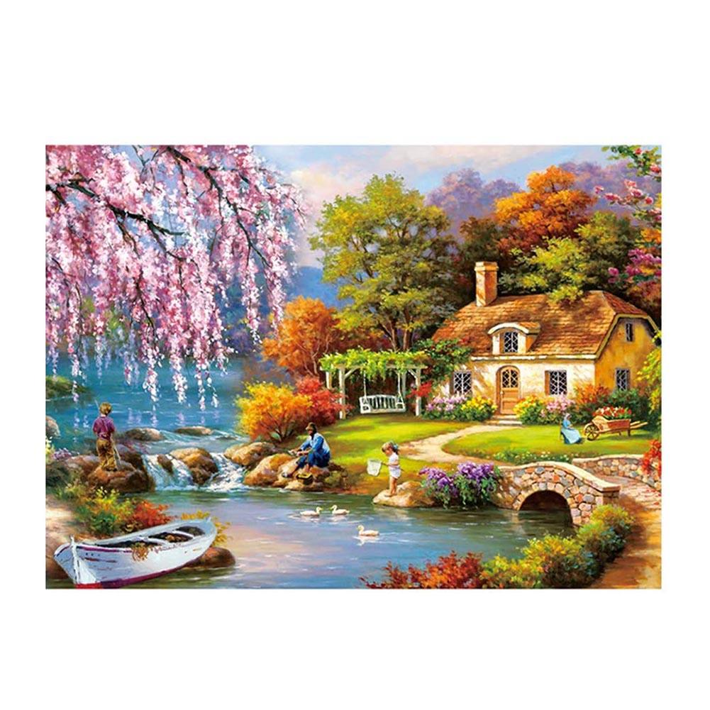 Uitverkoop! 1000Pcs Idyllische Landschap Puzzel Kids Volwassen Decompressie Game Speelgoed: Default Title