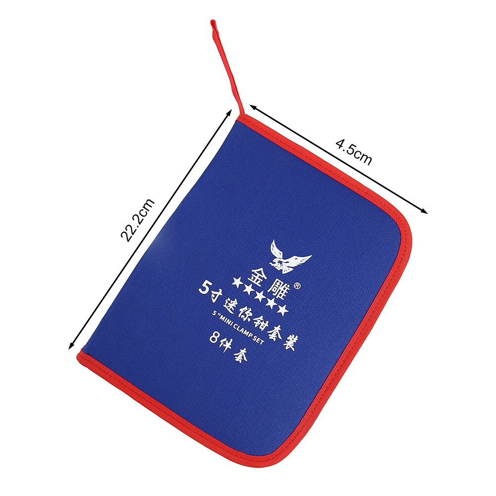 8PCs Electrical Wire Cable Pliers Set Long Nose with Teeth Flat Jaw Round Curve Needle Diagonal Nose Wire End Cutting Cutter