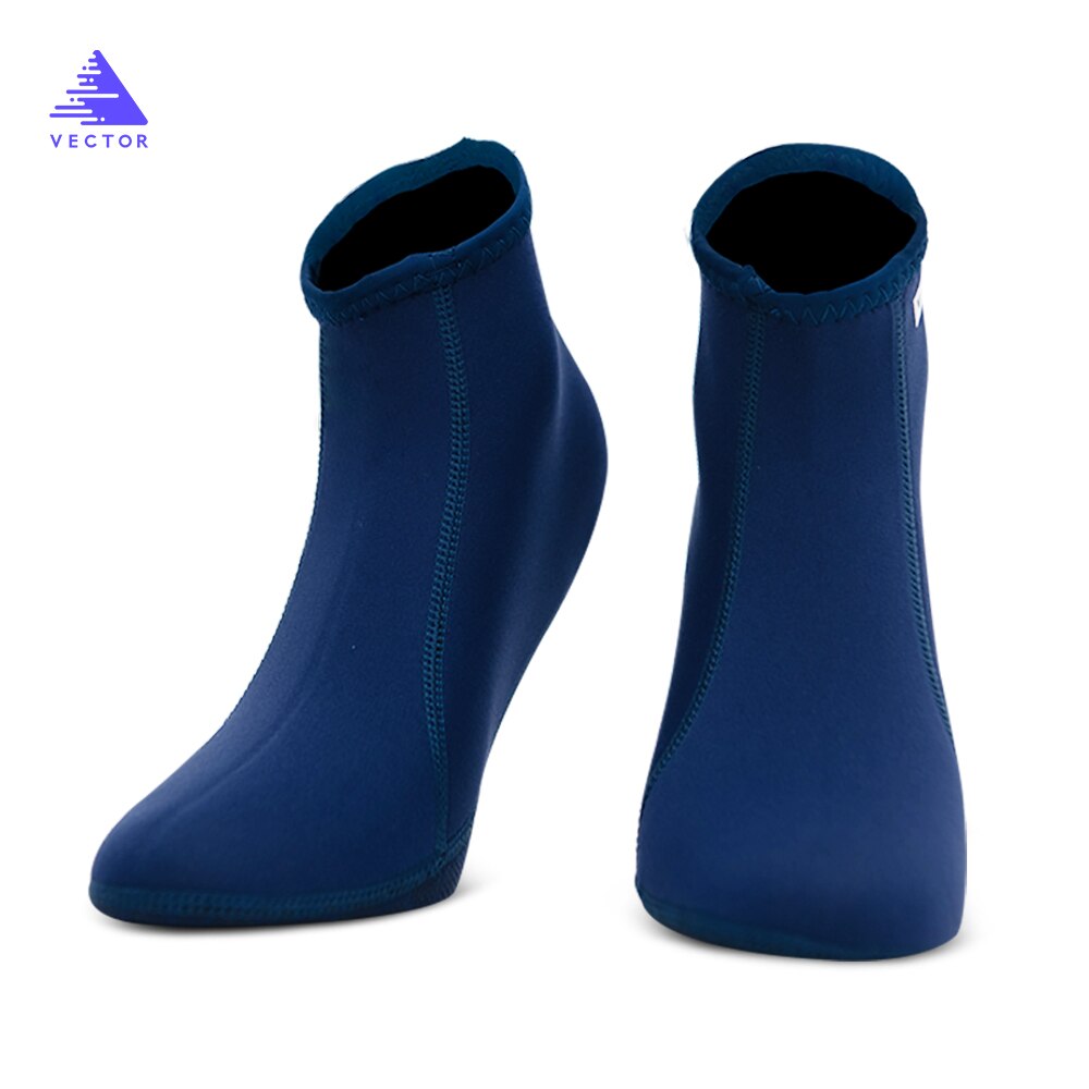 Vector – chaussettes de plongée antidérapantes pour hommes et femmes, 2mm, bottines d&#39;eau, chaussures de plage chaudes, à séchage rapide: Blue / L
