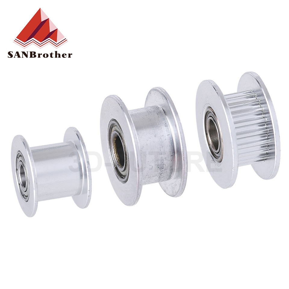 GT2 Idler Timing Pulley 16/20 Tooth Wheel Bore 3/5mm Aluminium Gear Teeth Width 6/10mm 3D Printers Parts For Reprap Part