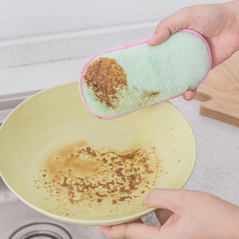 Antibakteriel køkkenrengøringspude dobbeltsidet skrubbe svamp rengøringsmiddel ikke lugt opvaskemaskine skrubberbørste superfine fiberopvask svamp