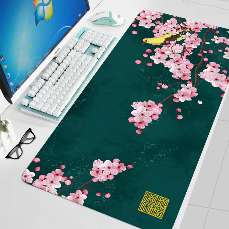 Chinese Style Large Size Mouse Pad Natural Rubber PC Computer Gaming Mousepad Desk Mat Locking Edge Cute Mouse Pad