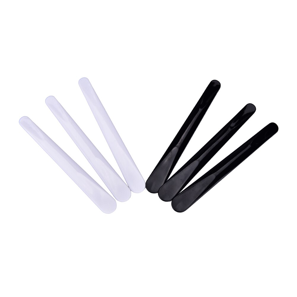 10Pcs Cosmetic Spatula Plastic DIY Facial Mask Mixing Spatulas Spoon Stick Plastic Makeup Tools White Black