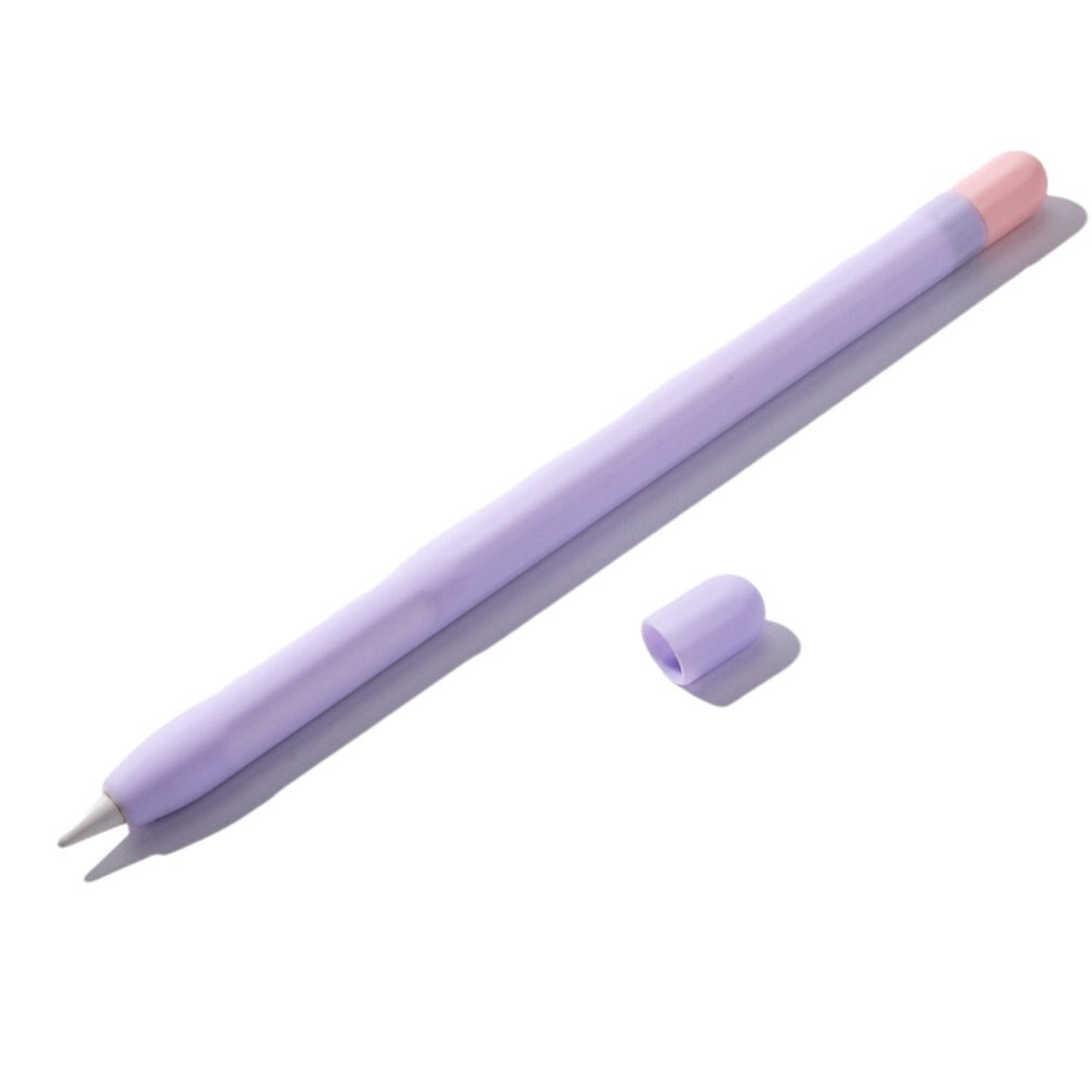 Stylus Cover Siliconen Pen Case Voor Apple Potlood Kleuraanpassing Stylus Beschermhoes Antislip Anti-Val Pen cover: Paars