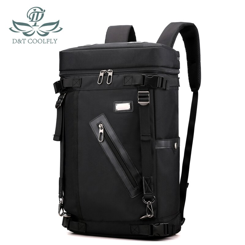 Sac à dos homme femme imperméable grande capacité divers styles noir randonnée voyage sac fermeture éclair polyester sac à dos: S2