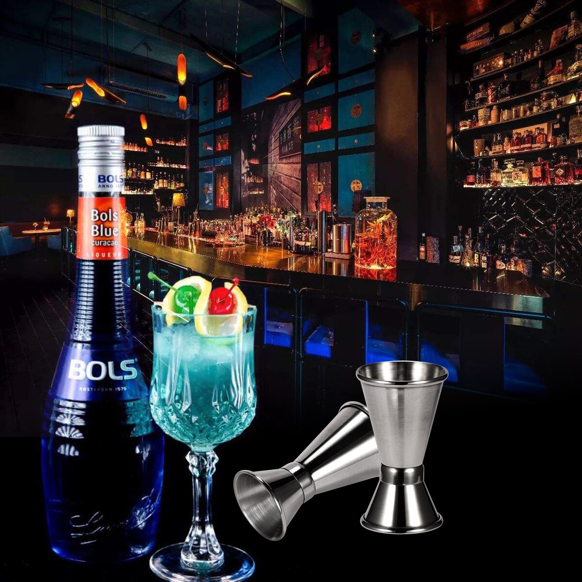 Jigger de mesure de Cocktail en acier inoxydable, Double Jigger de mesure de boisson, tasse de mesure d&#39;alcool, accessoires de Bar, nouveauté