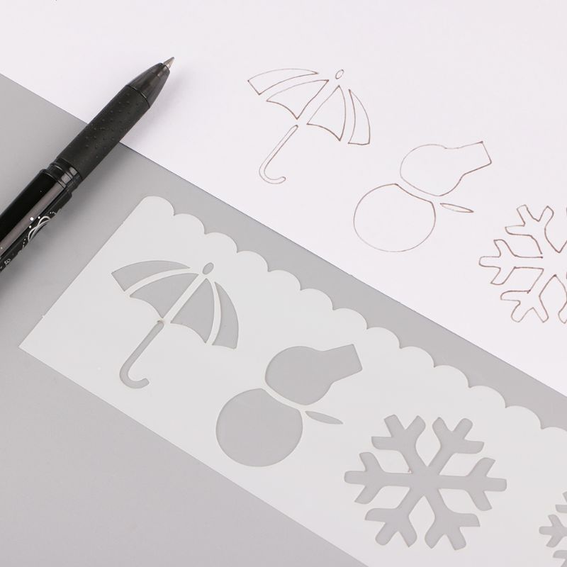 8 Stks/set Kids Plastic Tekening Sjabloon Heersers Stencils Diy Schilderen Diy Maken School Supply Gereedschap Craft