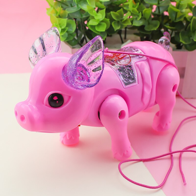 Electric Music Walking Pig Toys LED Light Glow Electronic Pets Lantern Toy Children Kids Baby Girl Boy Educational Toys