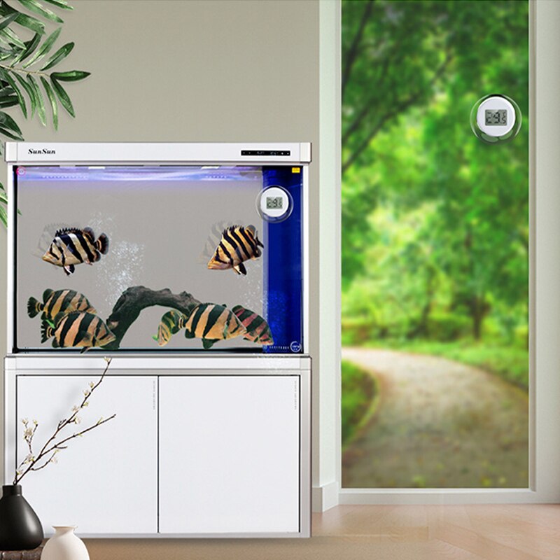 Fish Tank Aquarium Digital Thermometer Suction Cup Type Submersible Water Temperature Meter Temperature Control 43*43*14mm