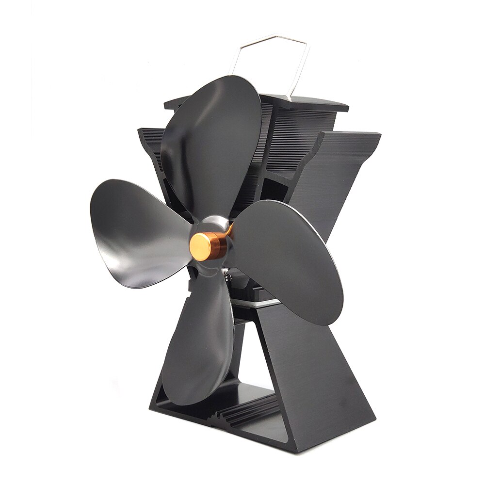 Foyer 4 lame chaleur alimenté poêle ventilateur brûleur à bois silencieux ventilateur maison efficace Distribution de chaleur ménage: EQ3-BK(4GB)