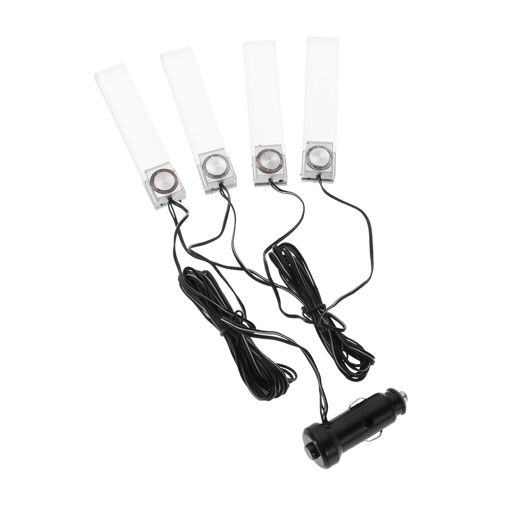 12 V 4LED Auto Auto Interieur Sfeer Verlichting Vloer Decoratie Lamp Licht Blauwe Auto Led Verlichting