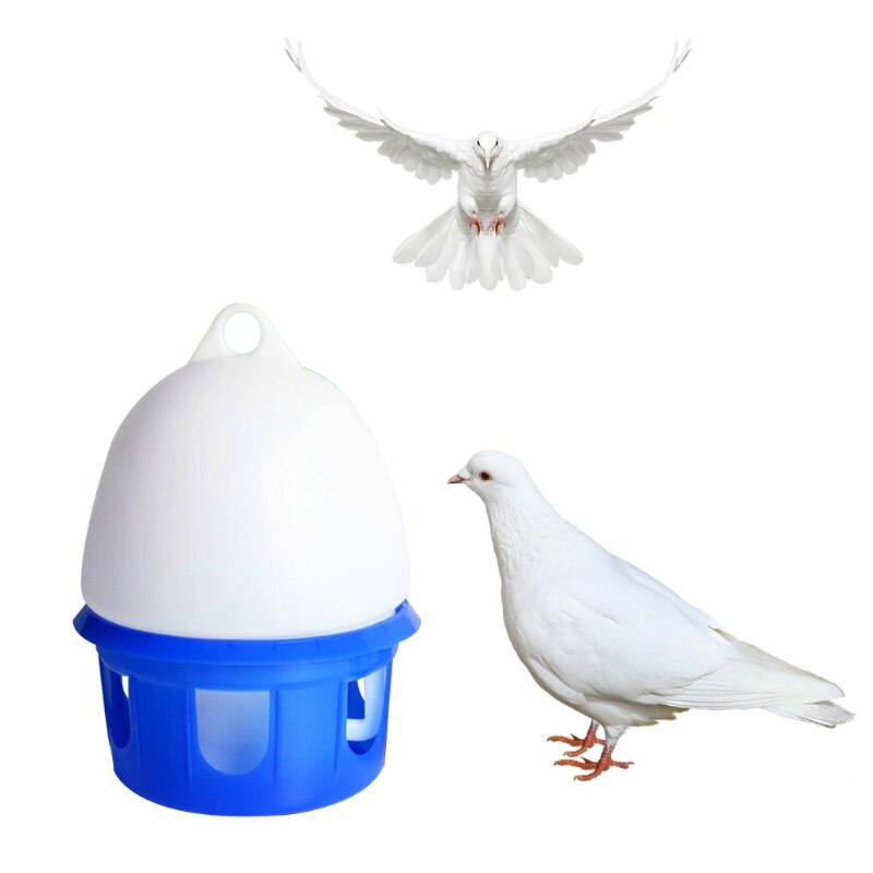 Bebedero automático para palomas para pájaros, bebedero portátil con mango, plástico duradero, fácil de llenar, botella de agua