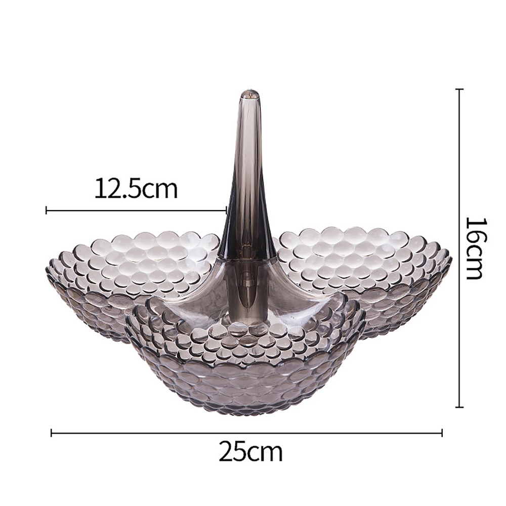 Stacked European Storage Tray Multi-layer Plastic Plate Dried Fruit Snack Platter Bowl Table Snack Candy Trays Rack storage