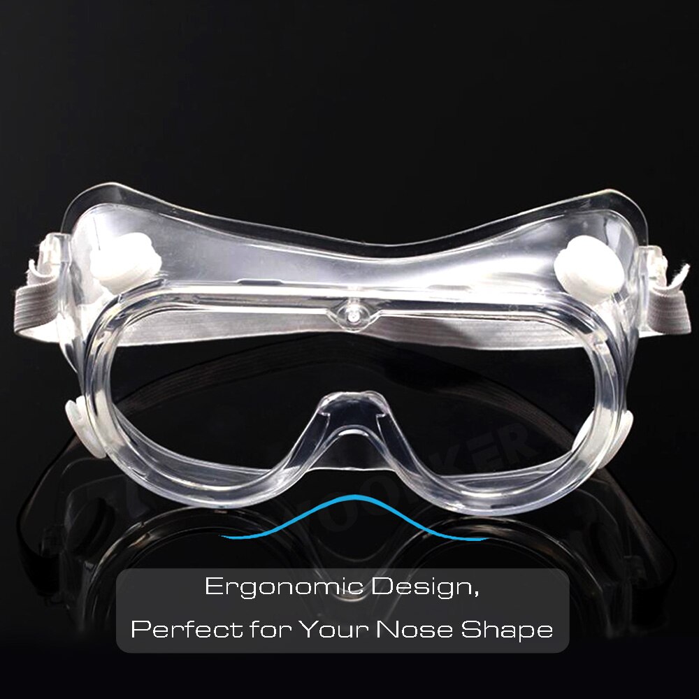 Transparent Ski Dust-proof Anti-fog Goggles Wind Sand Droplets can Wear Myopia Glasses Fully Enclosed Protective Goggles