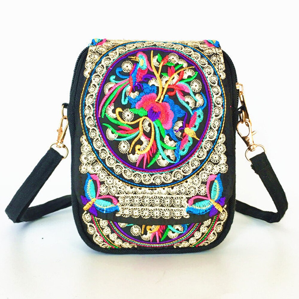 Vintage Kleine Portemonnee Met Riem Canvas Vrouwen Tassen Handgemaakte Vrouwen Mobiele Telefoon Tassen Mode Trendy Tassen