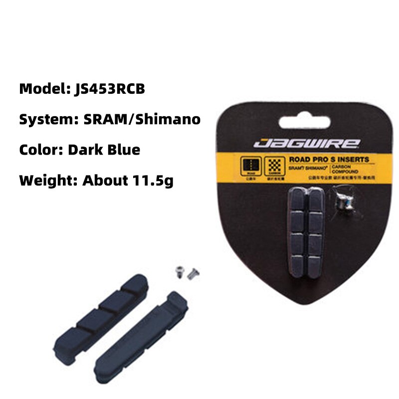 Jagwire Mountain Road Bike Brake Pads CP/SRAM/Shimano System Carbon Rim Ultralight Brake Pad Safety Non-Slip Bicycle Accessories: JS453RCB