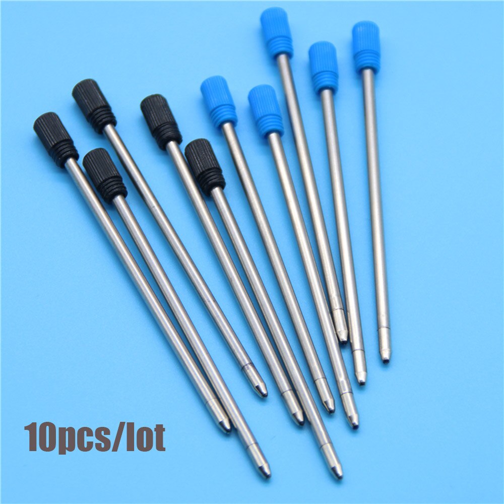 10 pz/lotto Blu/Inchiostro Nero di Cristallo Del diamante Penna A Sfera in Metallo Penna di Ricarica per gli Studenti Penna A Sfera Asta Penna Ricariche 7 centimetri di Lunghezza
