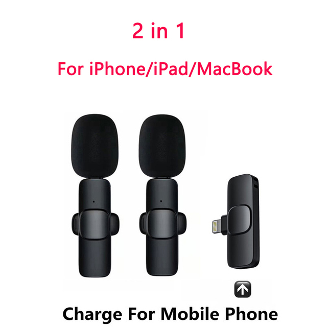 Revers Lavalier Draadloze Microfoon Knoopsgat Mini Bluetooth Microfoon Voor iPhone Android Mobiele Telefoon PC Mobiele Micro Tie Tiny Blutooth: Kaki