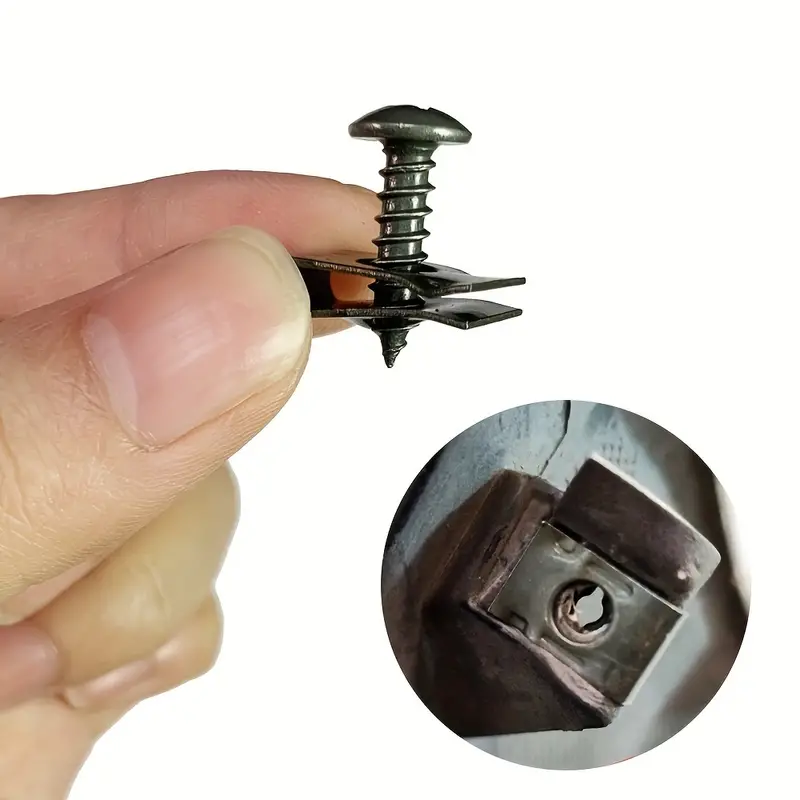 Mixed Car Metal Screw Clips Set U-Type Fastener Clip with Screw Anti-rust Fender Bumper Protection Buckle Iron Sheet Screw