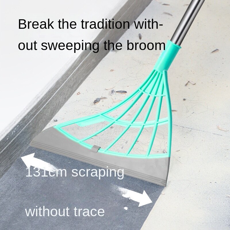 Rubber Broom Hand Push Sweeper Magic Broom Floor Wiper Squeegee for Floor Cleaning Floor Squeegee Sweeping Brush Pet Hair Broom
