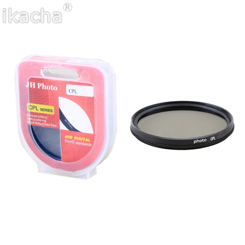 37mm 40.5mm 43mm 46mm 49mm 52mm 55mm 58mm Circulaire Polarisatiefilters CPL C-PL filter Lens Camera Voor Canon Nikon Sony Olympus Camera