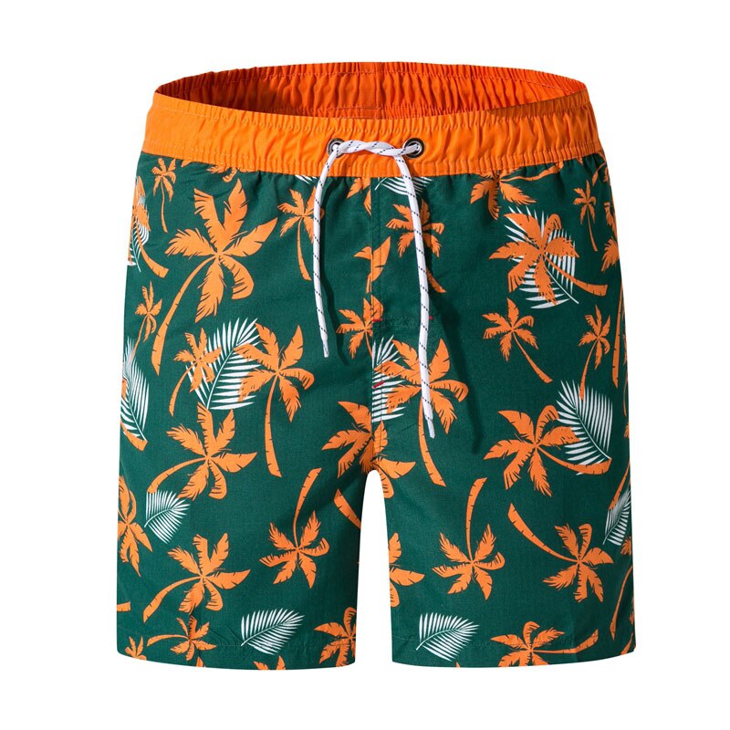 Plavky-Bermudas de secado rápido para hombre, pantalones cortos de playa para Surf, bañadores de natación, pantalones cortos de tabla de malla: Naranja / M