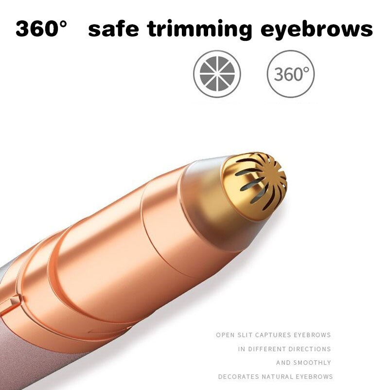 Klassieke veilige elektrische gezichts- en wenkbrauwschaar, mini draagbare tondeuse voor vrouwen, lichaamsscheerapparaat, verwijderaar van scheermesjes en epilator.