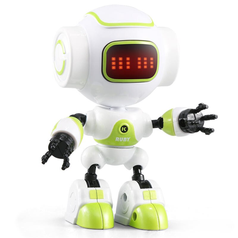 JJRC R9 Green RUBY Touch Control Robot Toy DIY Gesture Mini Smart Voiced Alloy RC Robot For Children Kids Birthday