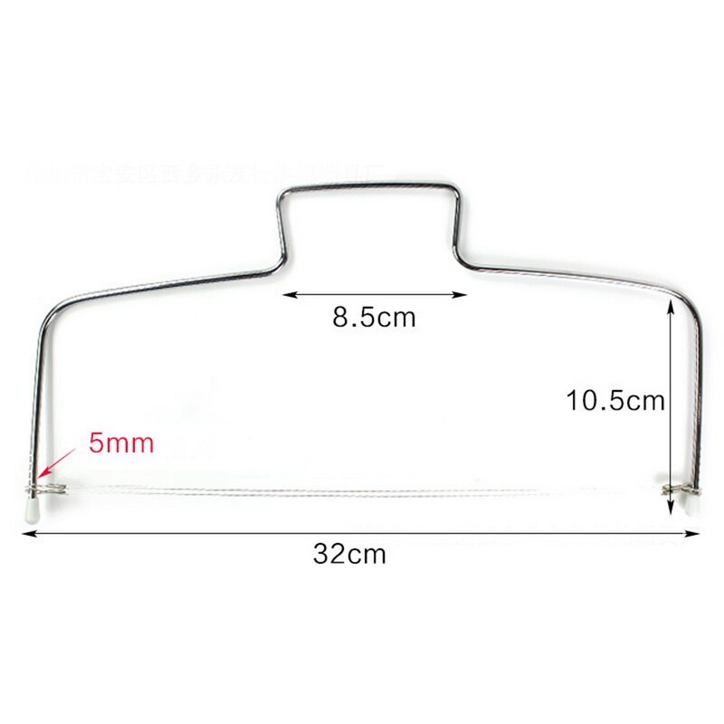 Rebanadora de pastel de acero inoxidable, nivelador de alambre ajustable para pan, Pizza, cortador de pasteles, utensilios de cocina, accesorios para hornear, 1 ud.