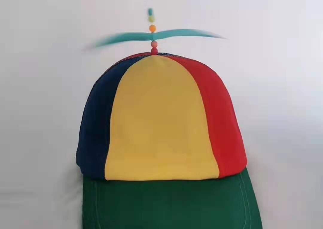 Divertente avventura papà cappello moda colorato libellula Patchwork maglia berretto da baseball casquette elicottero elica cappello Snapback