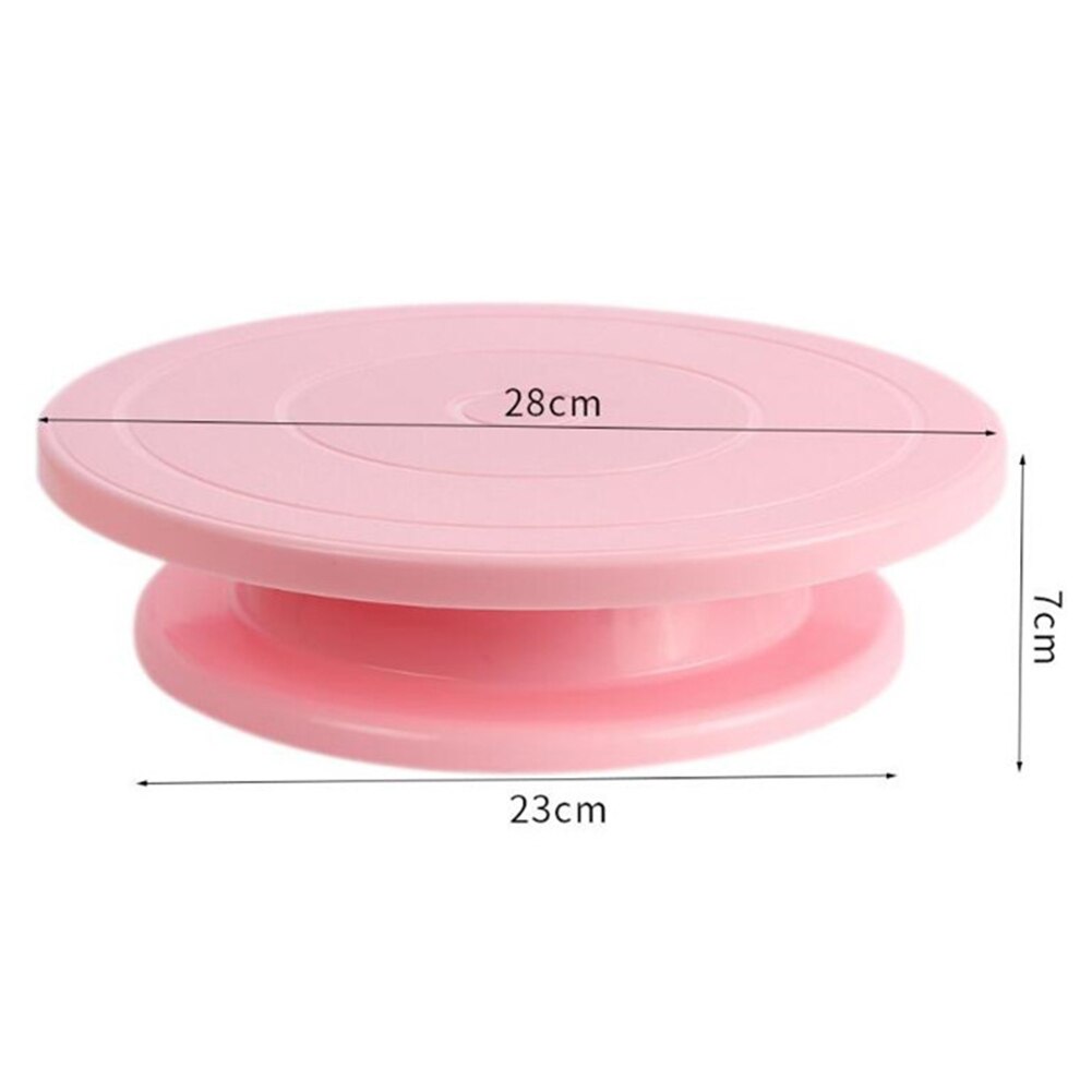 Round Cake Stand Household Products Baking Tools Scraper Equipment Kitchen Supplies Rotary Table Plastic Cake Turntable