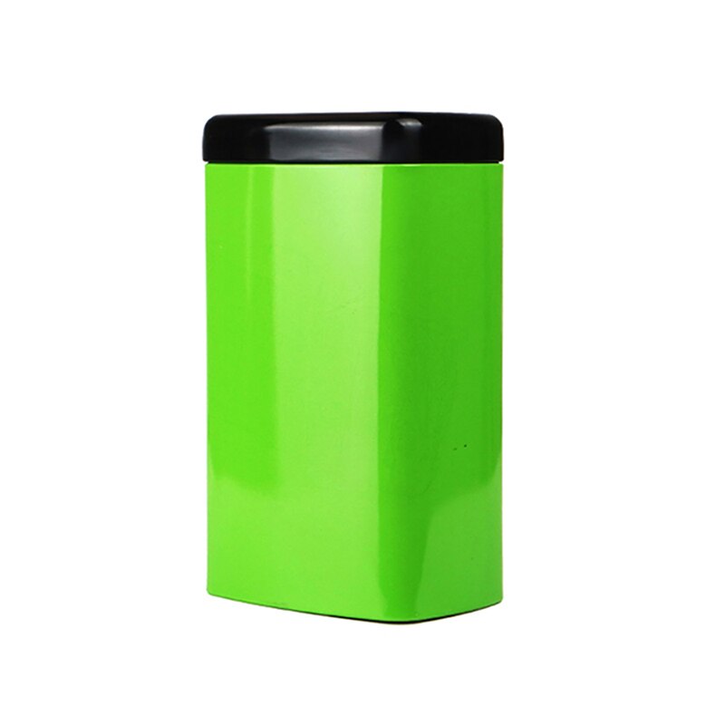 Xin Jia Yi Packaging Small Kitchen Canisters For Sugar Tea Coffee Metal Tin Rectangle Shape Can Tin: Green